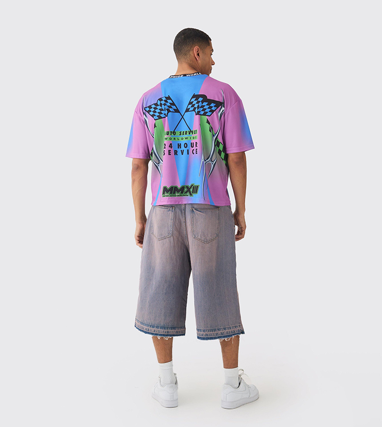 Printed Short Sleeves Oversized T-Shirt