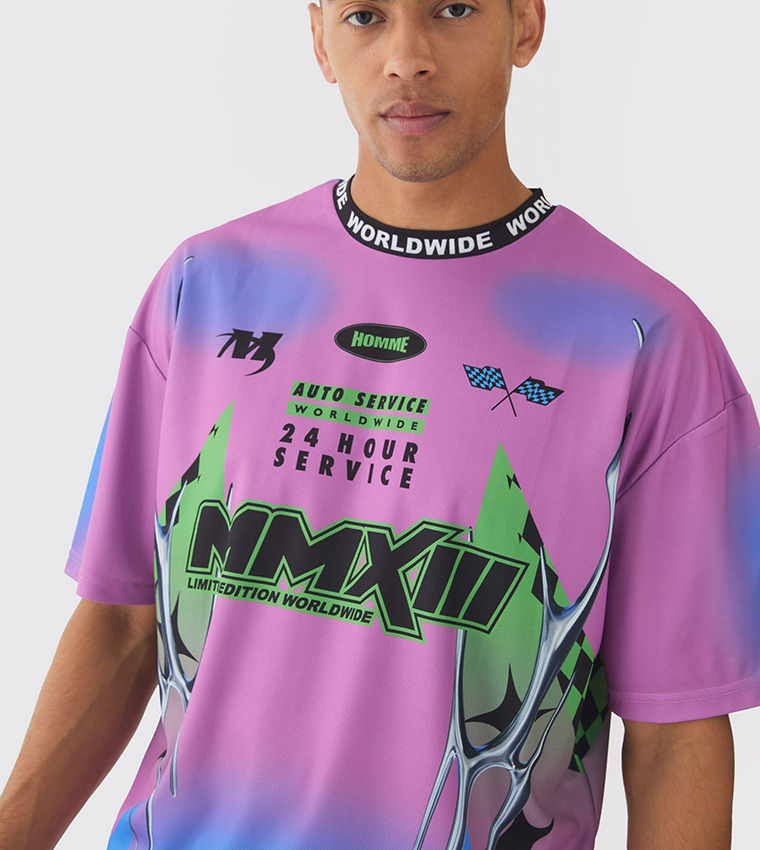 Printed Short Sleeves Oversized T-Shirt