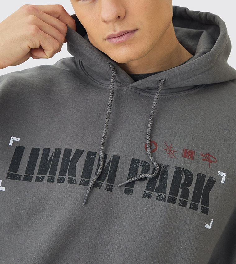 هودي واسع بطبعة لينكنج  بارك  