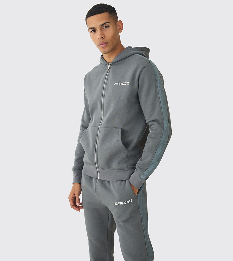 Printed Hooded Sweatsuit Set