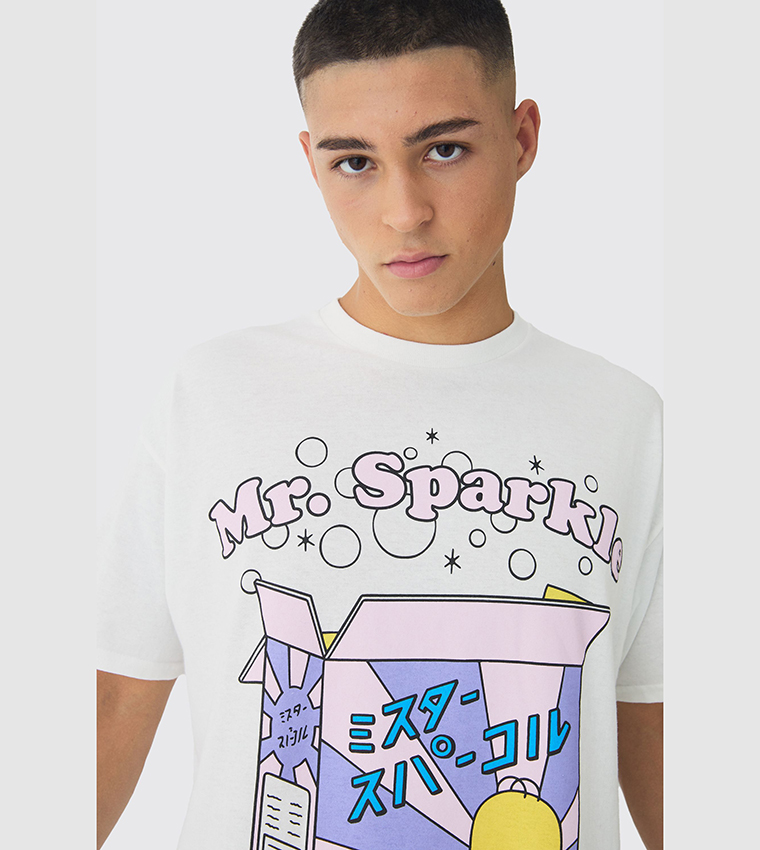 The Simpsons Anime License Print Oversized T-Shirt