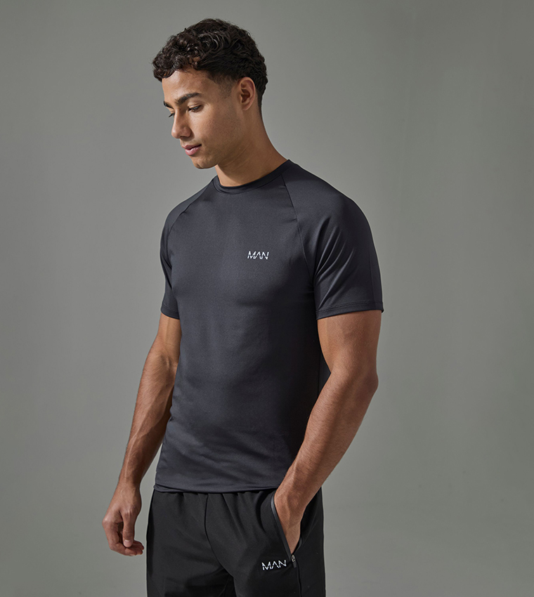 Solid Muscle Fit Active T-Shirt