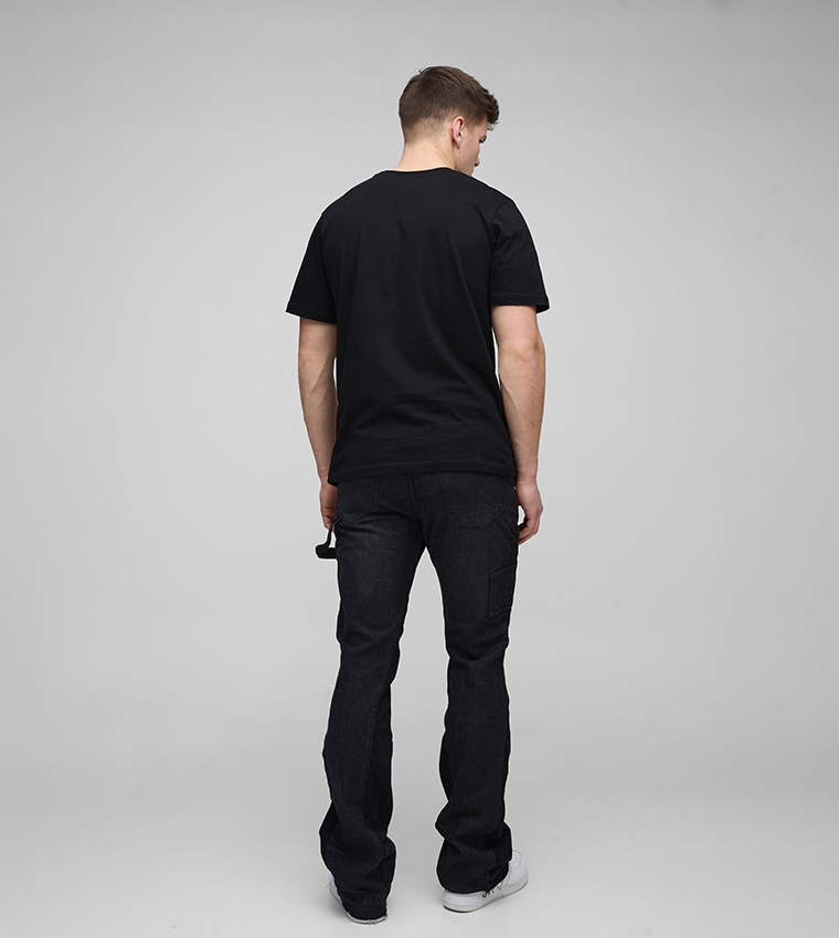 Tall Gothic Cross Gusset Flared Jeans