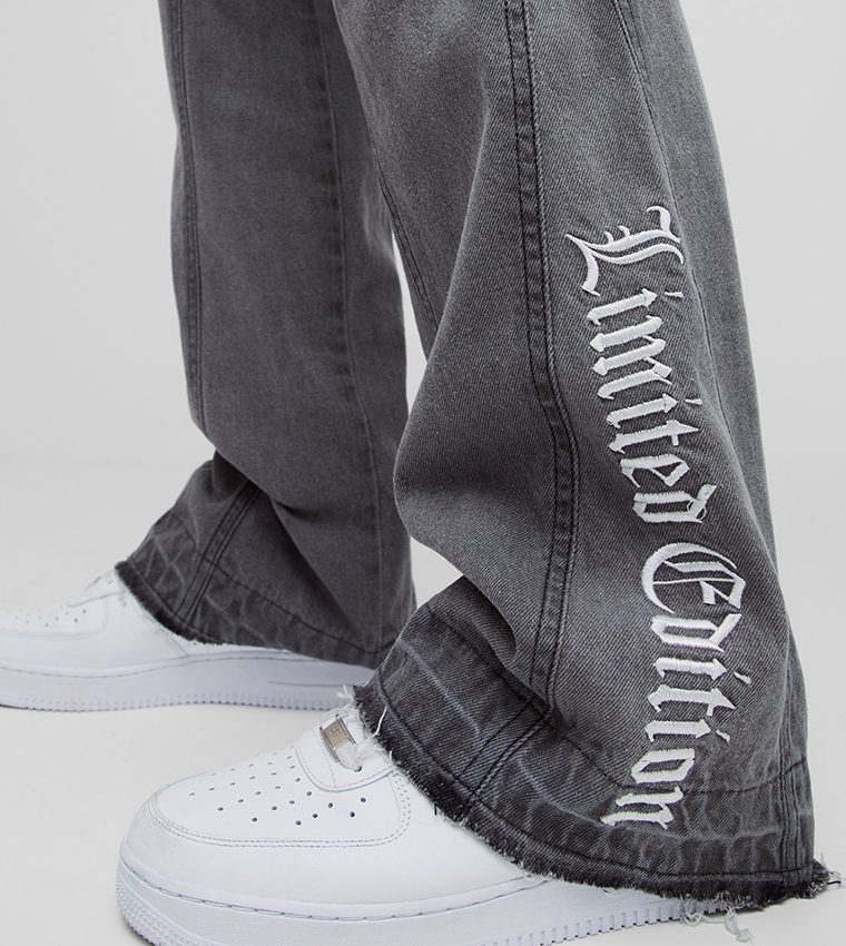 Tall Appliqued Gusset Cargo Flared Jeans