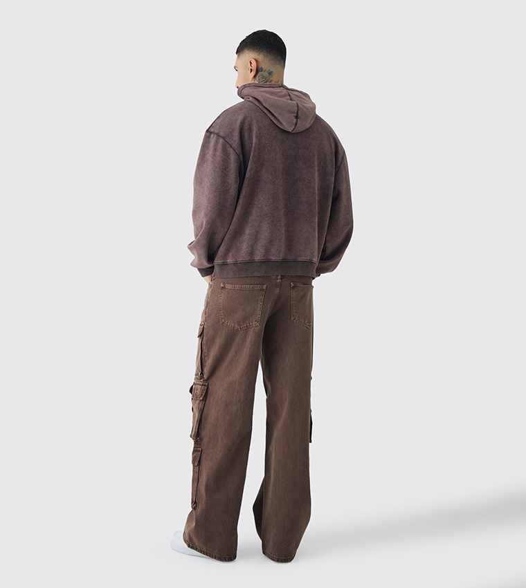 Tall Oversized Acid Wash Hoodie - Non Returnable