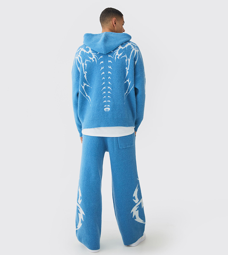 Worldwide Skeleton Knitted Hoodie