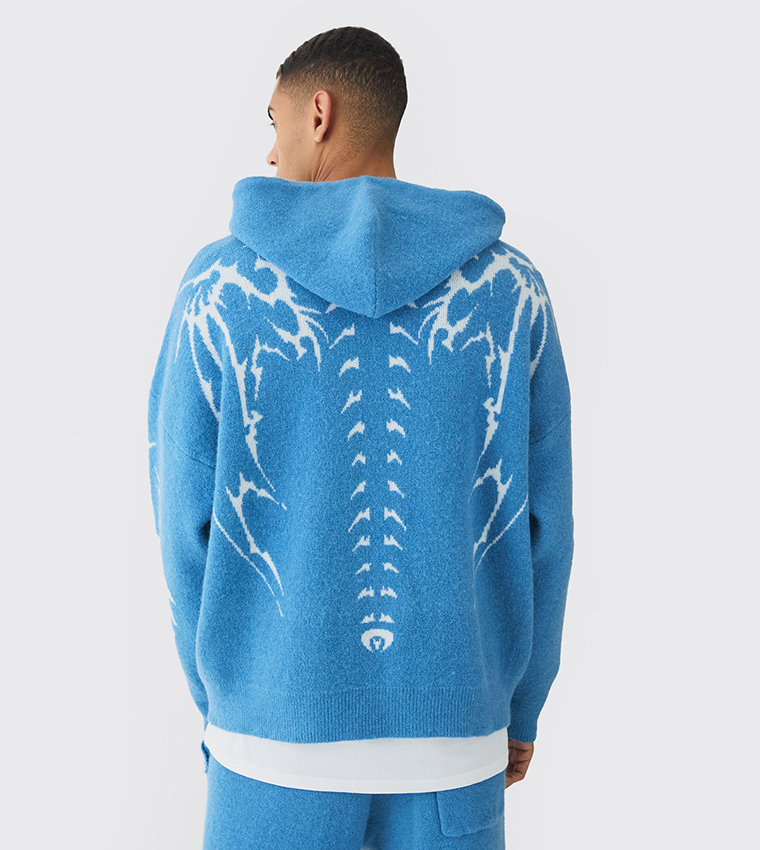 Worldwide Skeleton Knitted Hoodie