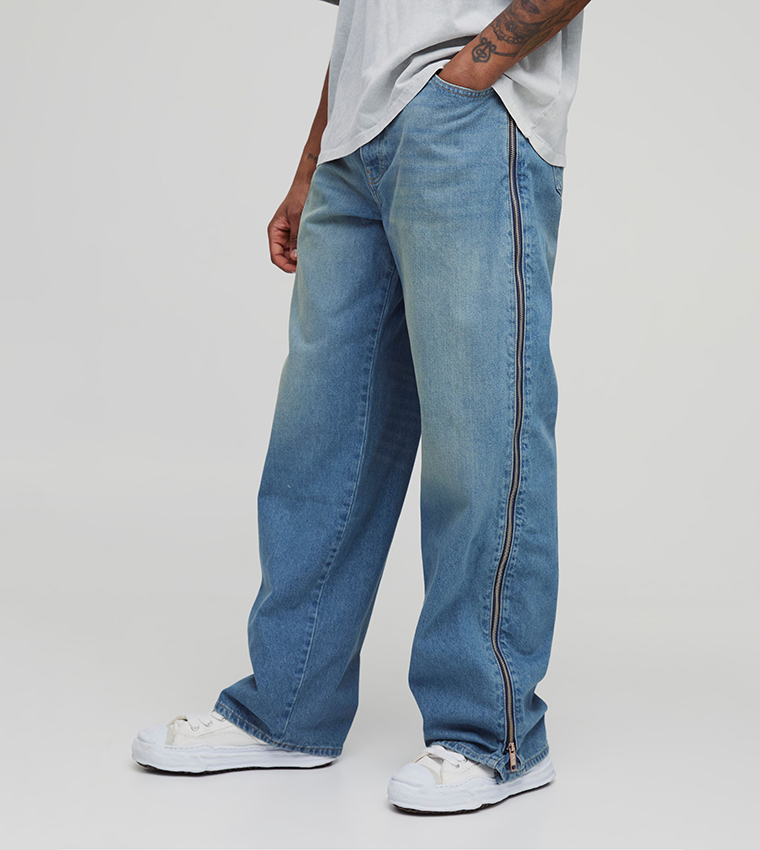 Tall Zip Gusset Relaxed Fit Jeans