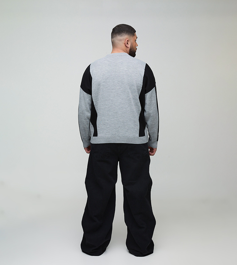 بنطال جينز واسع بكشكشة 