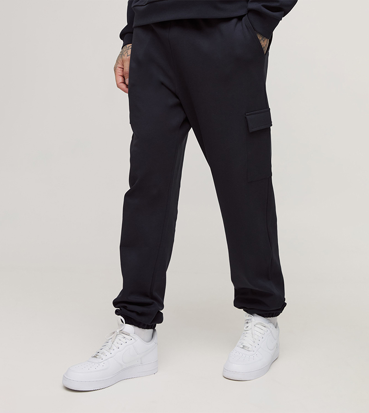 Plus & Tall Interlock Slim Fit Smart Cargo Joggers