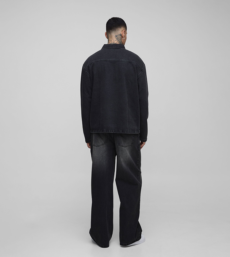 Tall Pleated Baggy Jeans