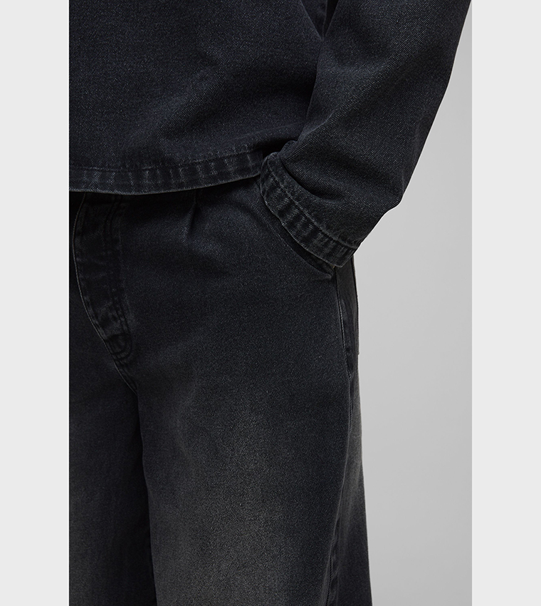 Tall Pleated Baggy Jeans