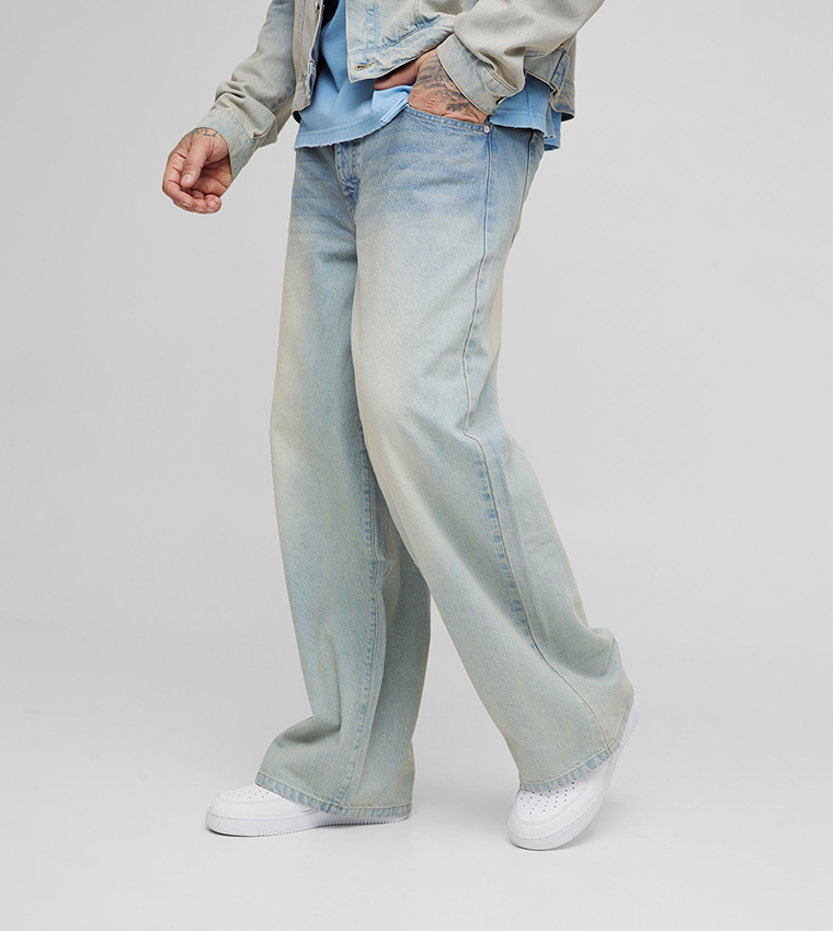 Tall Washed Baggy Fit Jeans
