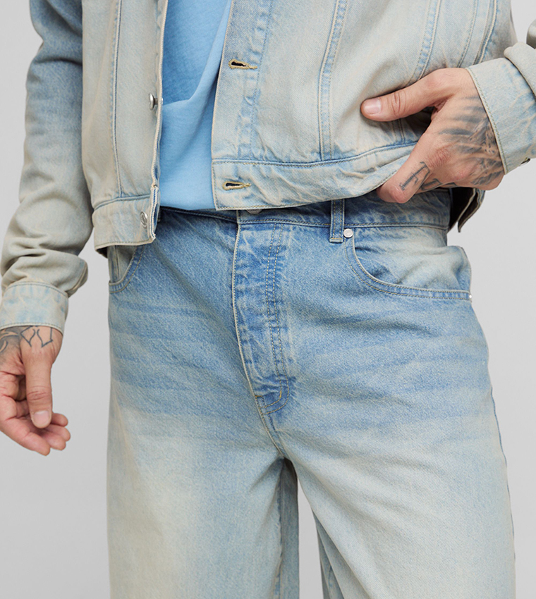 Tall Washed Baggy Fit Jeans
