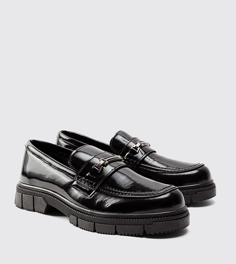 Chunky Sole Slip-On Loafers