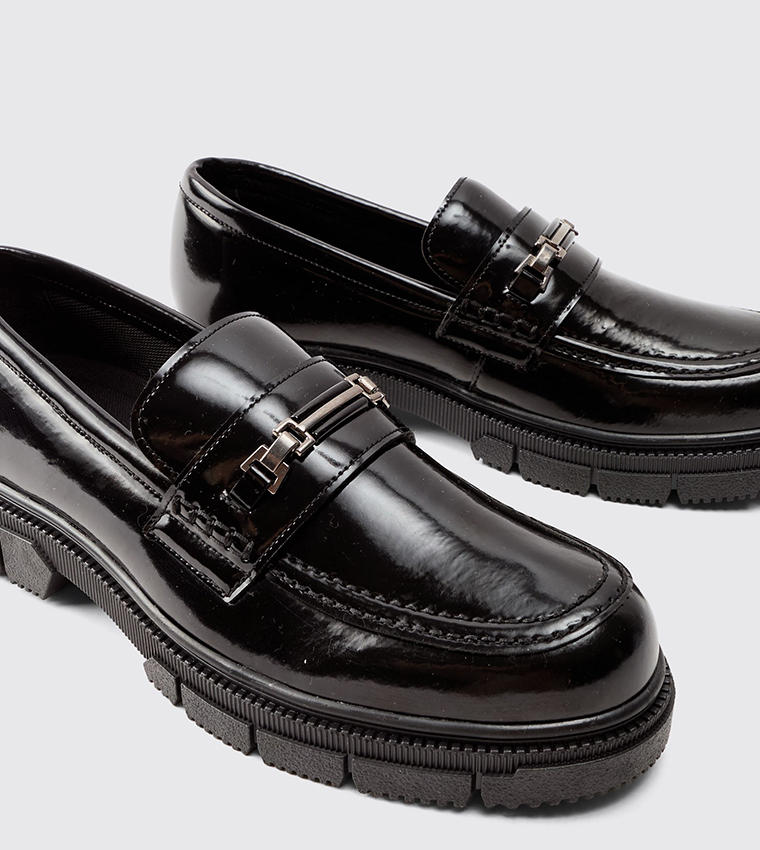 Chunky Sole Slip-On Loafers