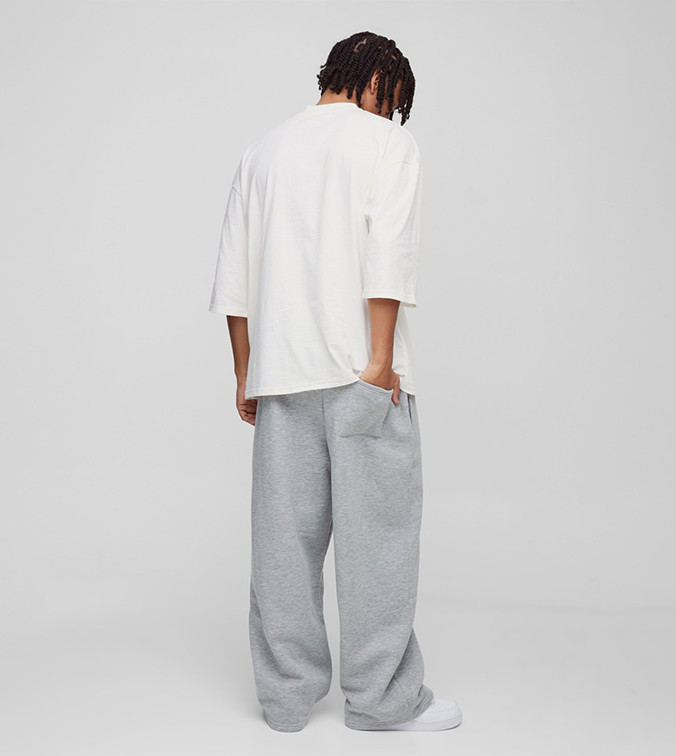 Wide Leg Camo Printed Boxer Waistband Sweatpants