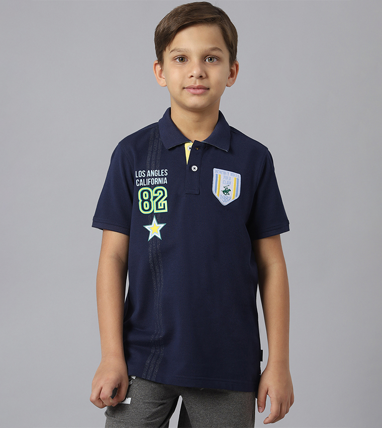 Printed Short Sleeves Polo T-Shirt