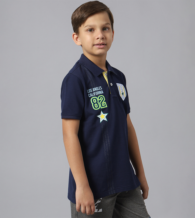 Printed Short Sleeves Polo T-Shirt