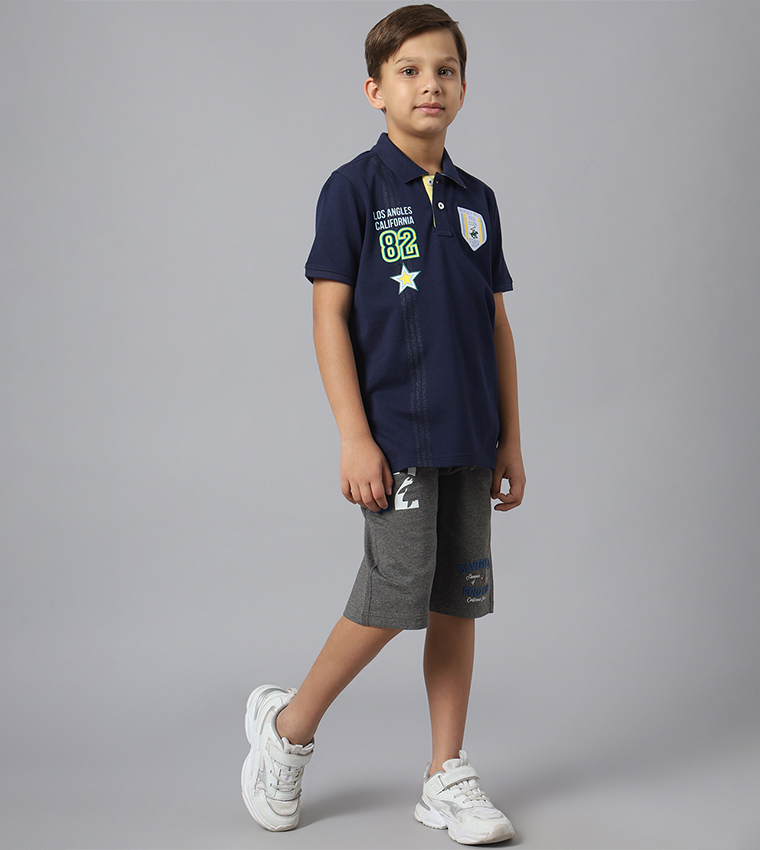 Printed Short Sleeves Polo T-Shirt