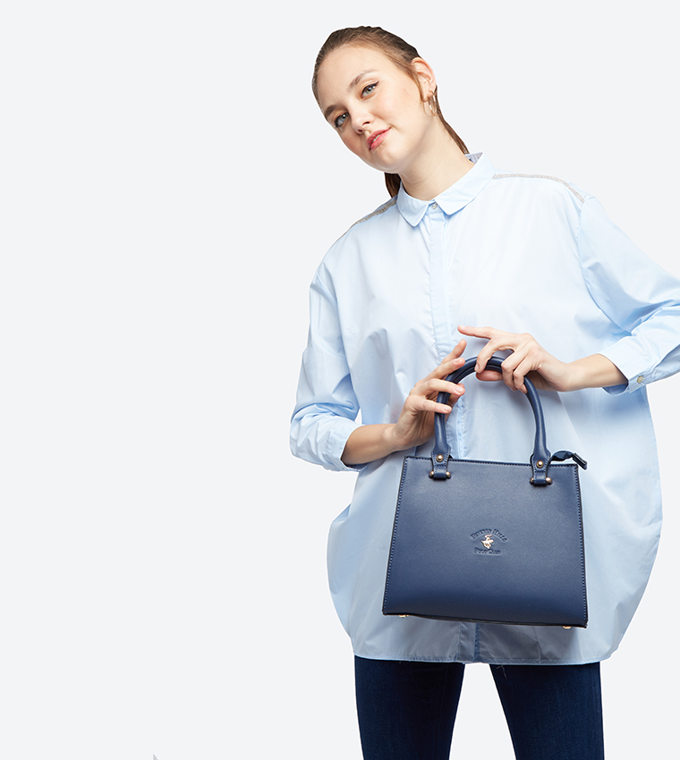 Logo Detail Satchel Bag