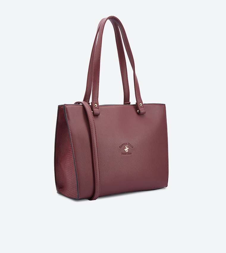 Top Zip Shoulder Bag - Maroon BP BH1451