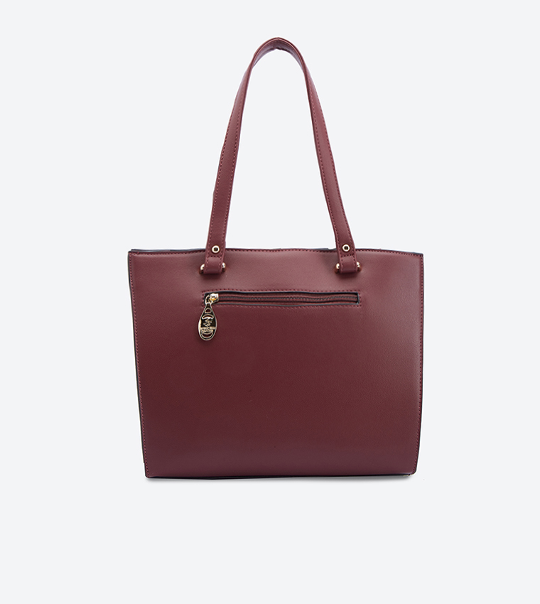 Top Zip Shoulder Bag - Maroon BP BH1451