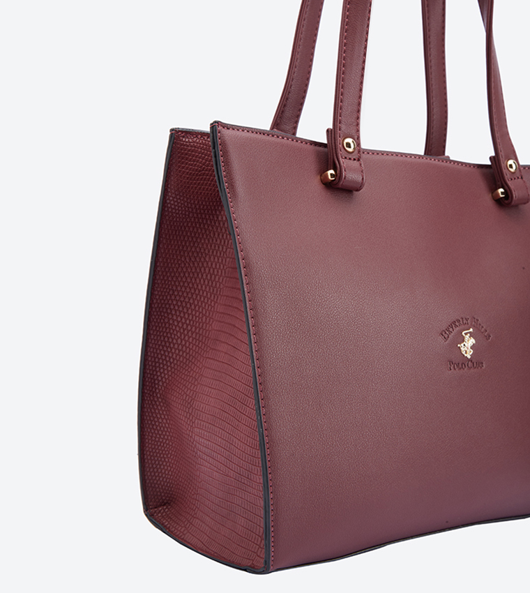 Top Zip Shoulder Bag - Maroon BP BH1451