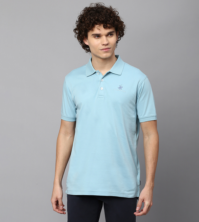 Logo Embroidered Short Sleeves Polo T-Shirt