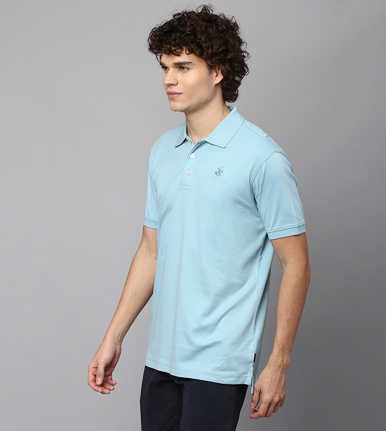 Logo Embroidered Short Sleeves Polo T-Shirt