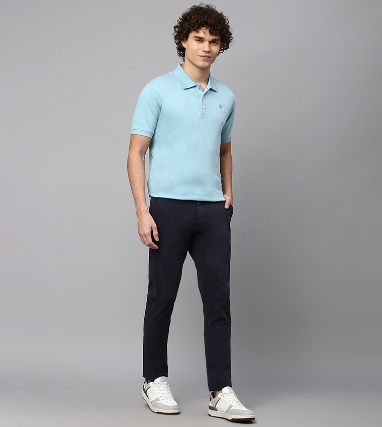 Logo Embroidered Short Sleeves Polo T-Shirt