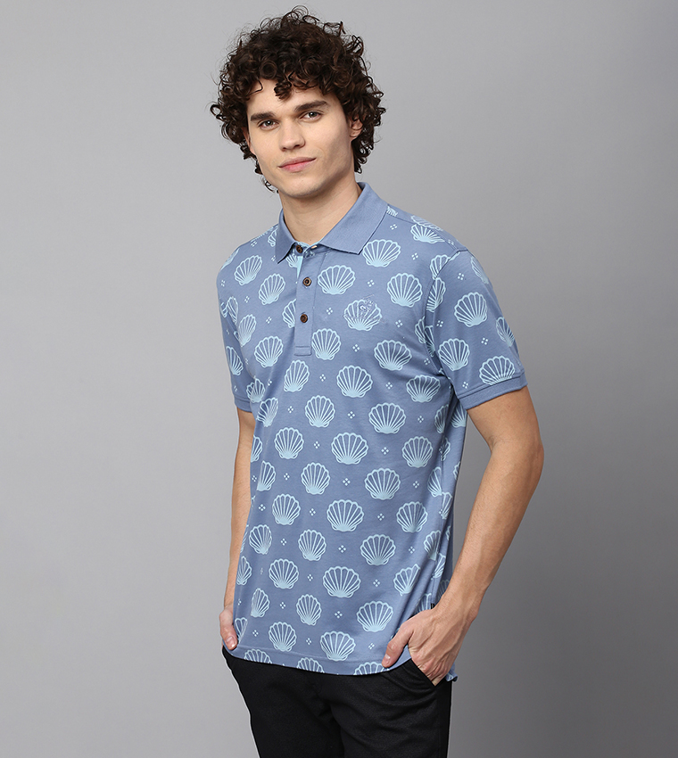 Printed Short Sleeves Polo T-Shirt