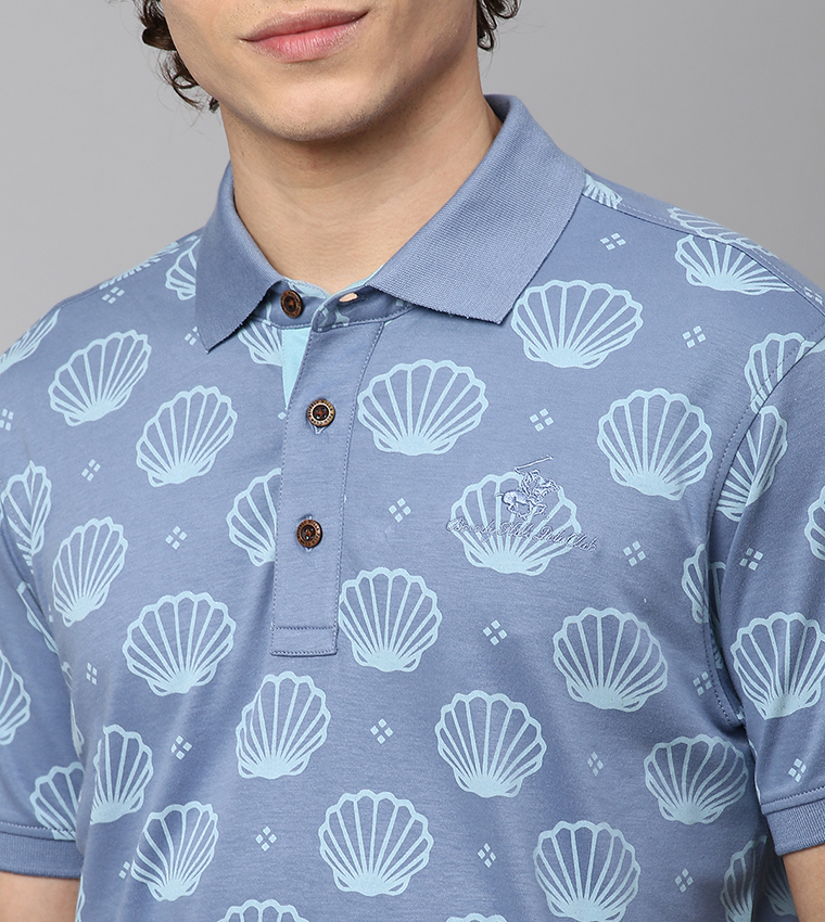 Printed Short Sleeves Polo T-Shirt