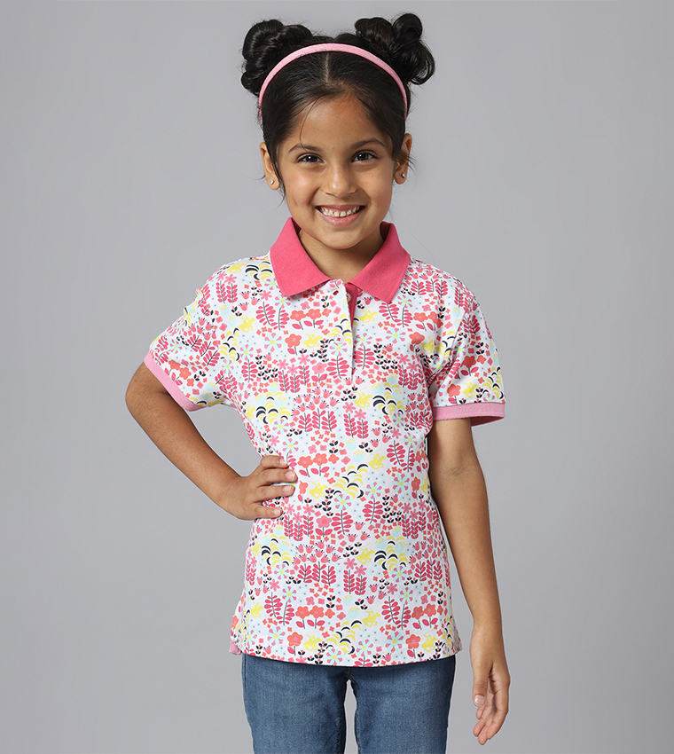 Printed Short Sleeves Polo T-Shirt