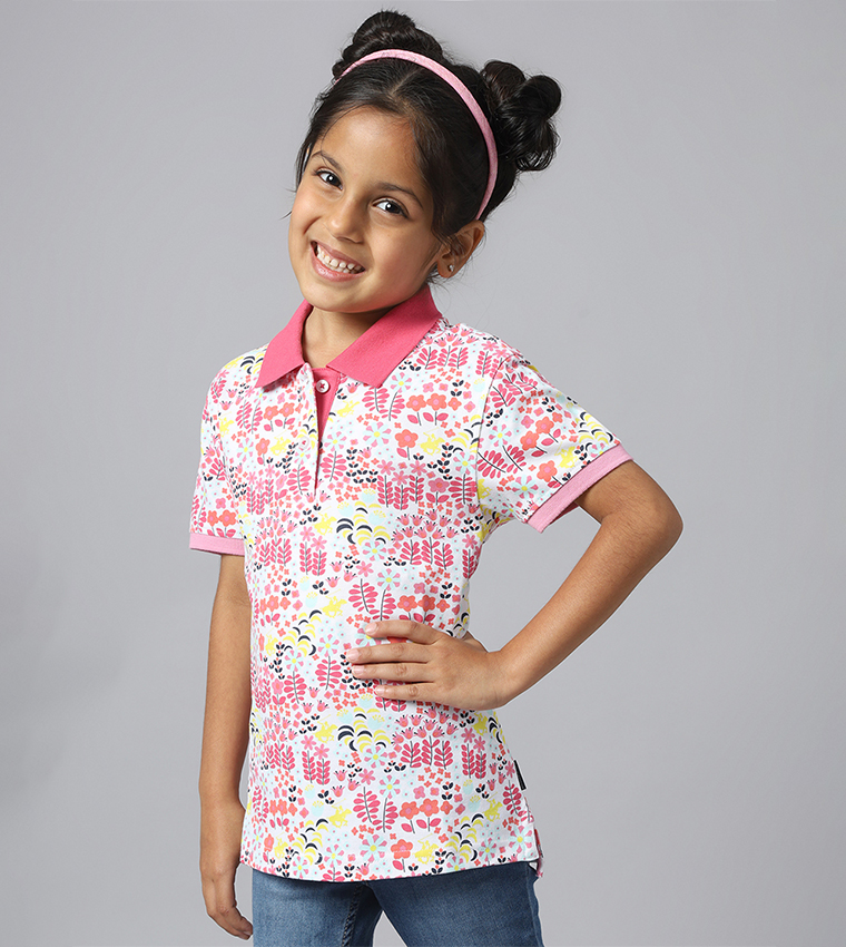 Printed Short Sleeves Polo T-Shirt