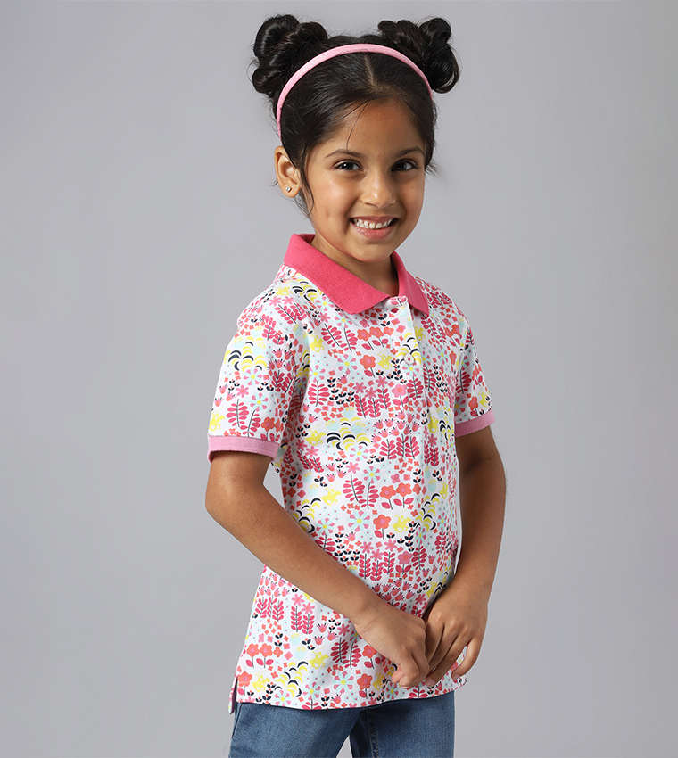 Printed Short Sleeves Polo T-Shirt