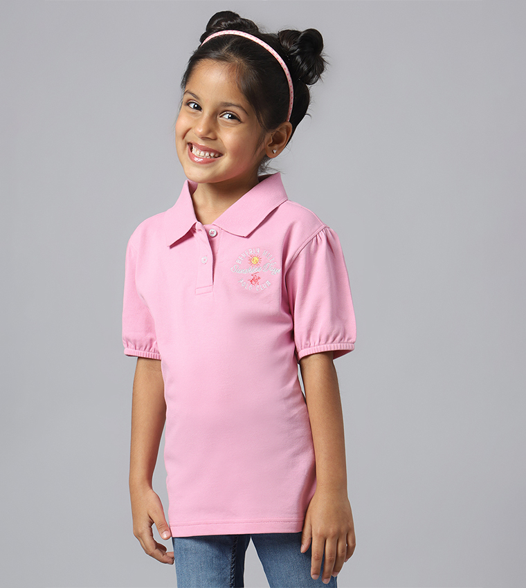 Embroidered Short Sleeves Polo T-Shirt