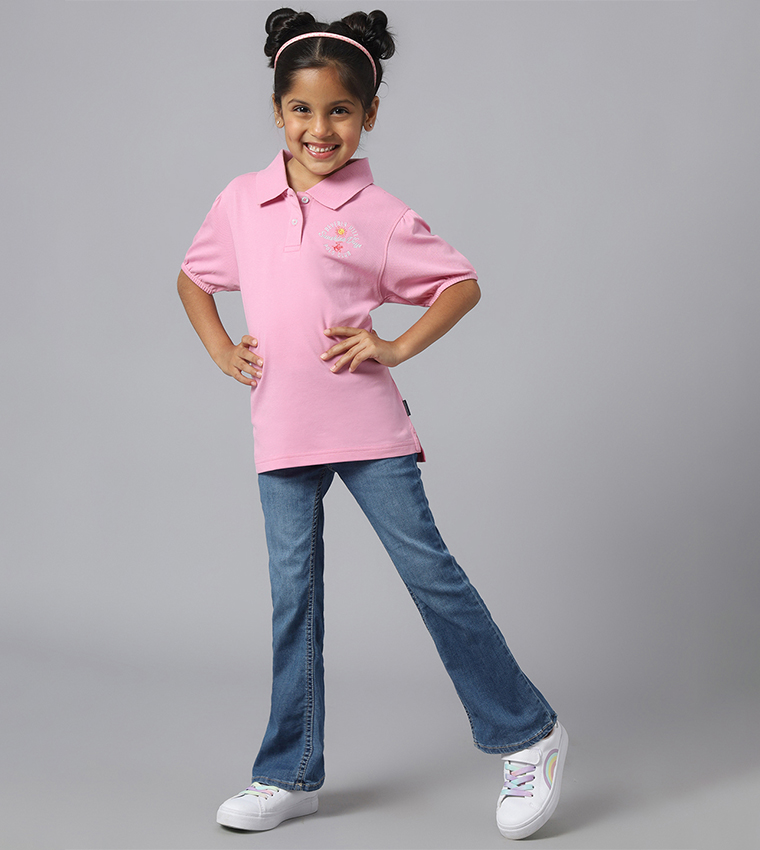 Embroidered Short Sleeves Polo T-Shirt