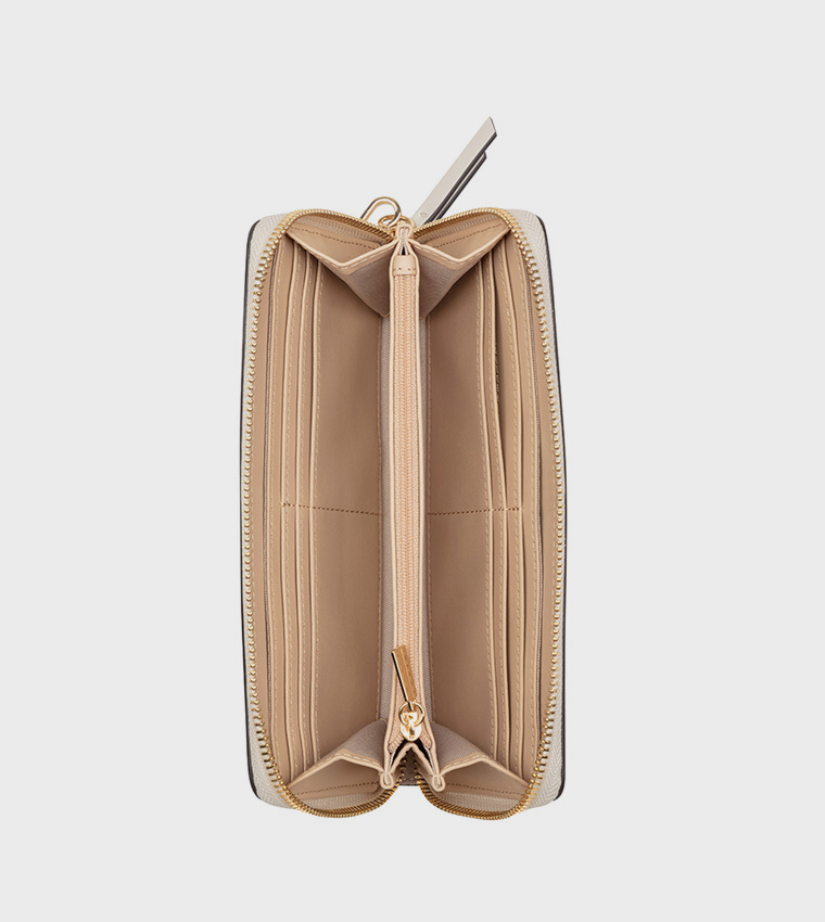 Color Block Zippered Wallet