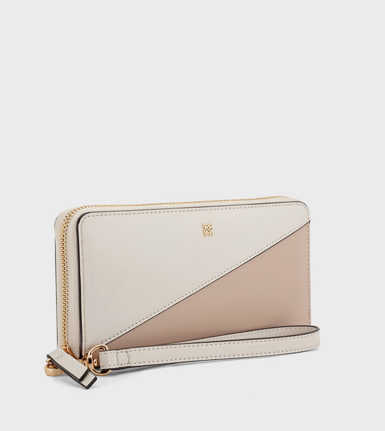 Color Block Zippered Wallet