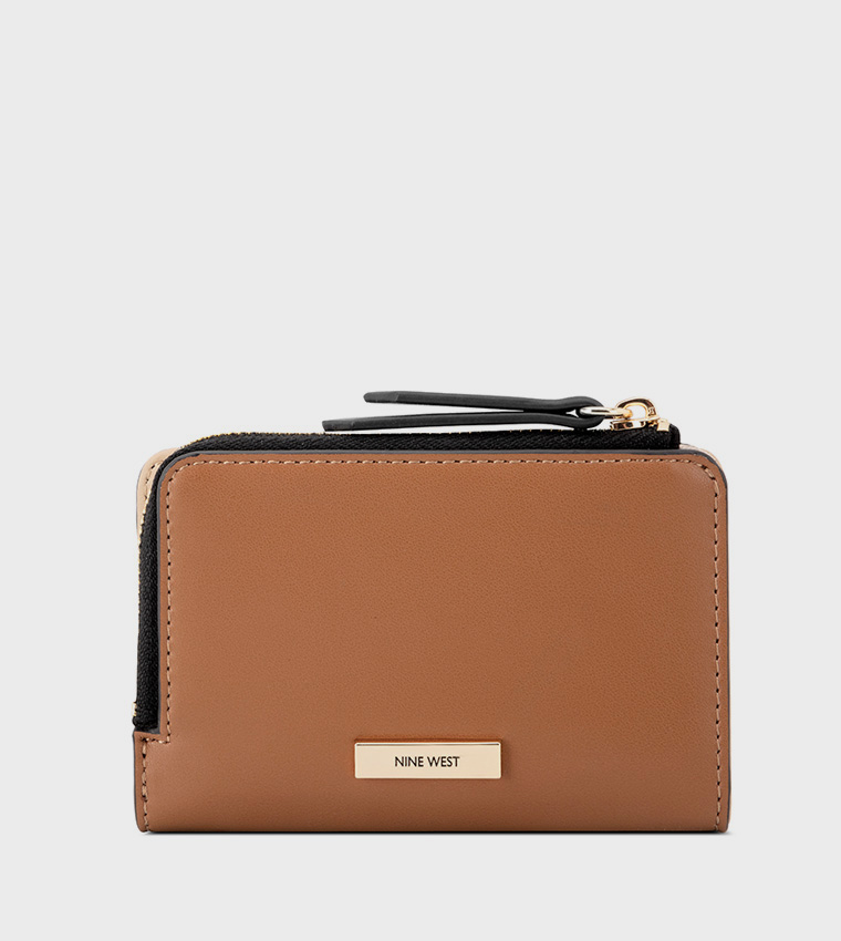 Logo Detail Zippered Wallet