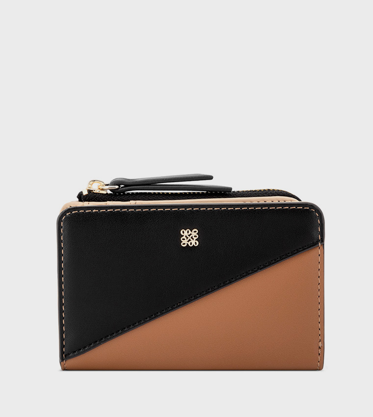 Logo Detail Zippered Wallet