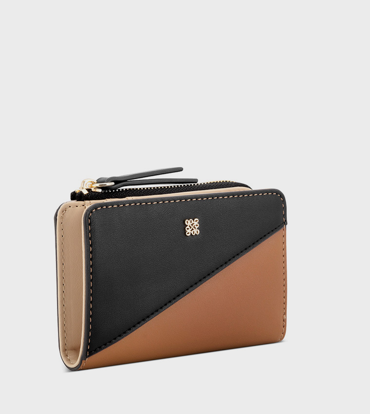 Logo Detail Zippered Wallet