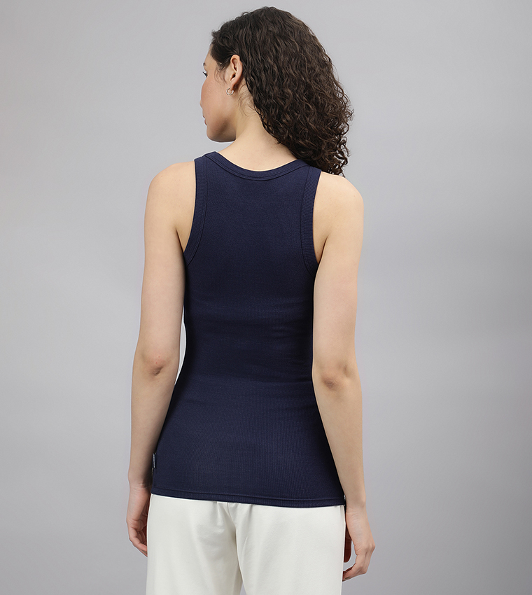 Solid Ribbed Tank Top