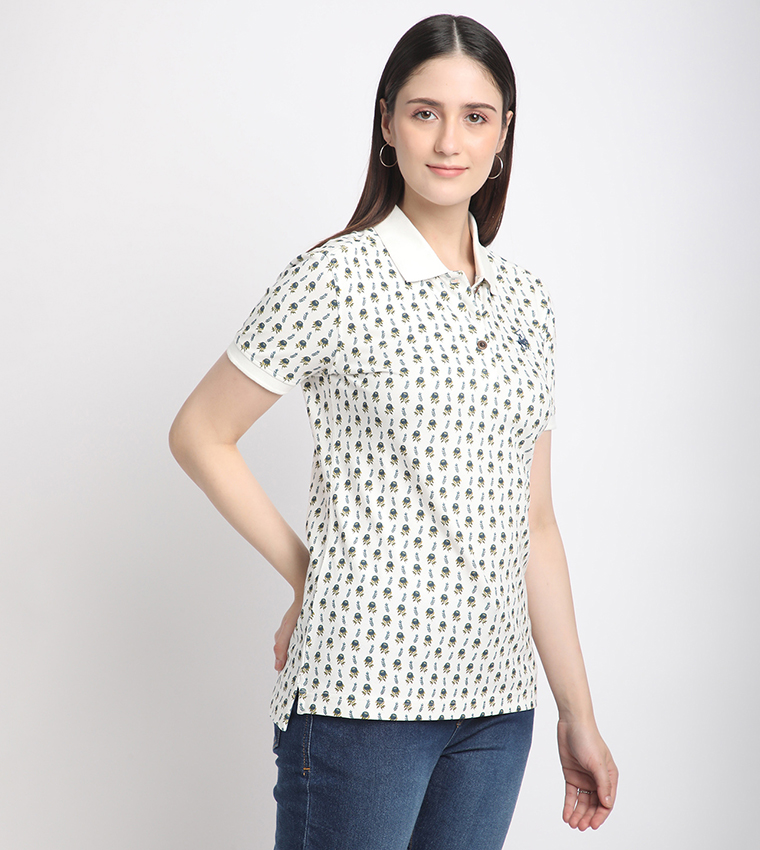 Printed Short Sleeves Polo T-Shirt