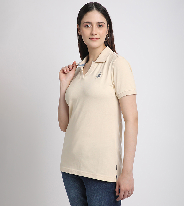 Logo Detail Short Sleeves Polo T-Shirt