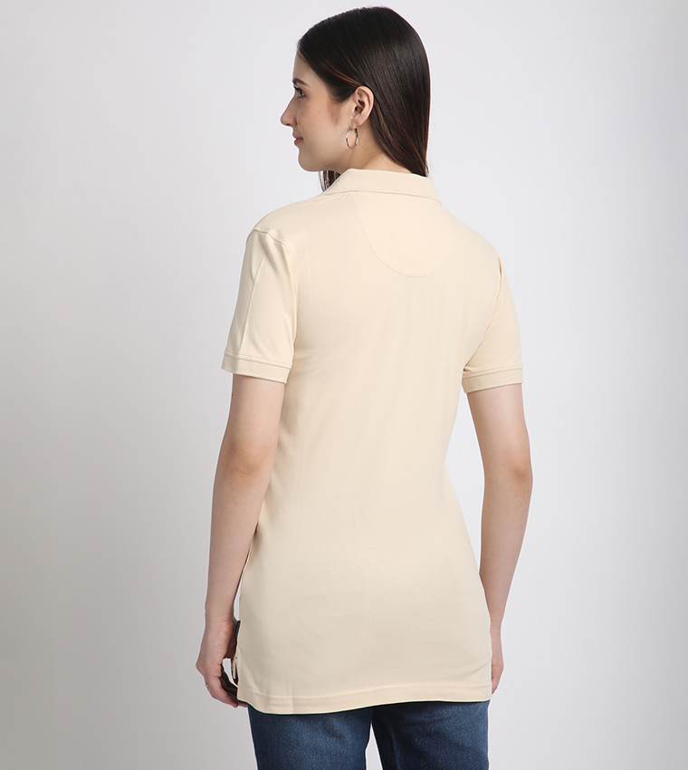 Logo Detail Short Sleeves Polo T-Shirt