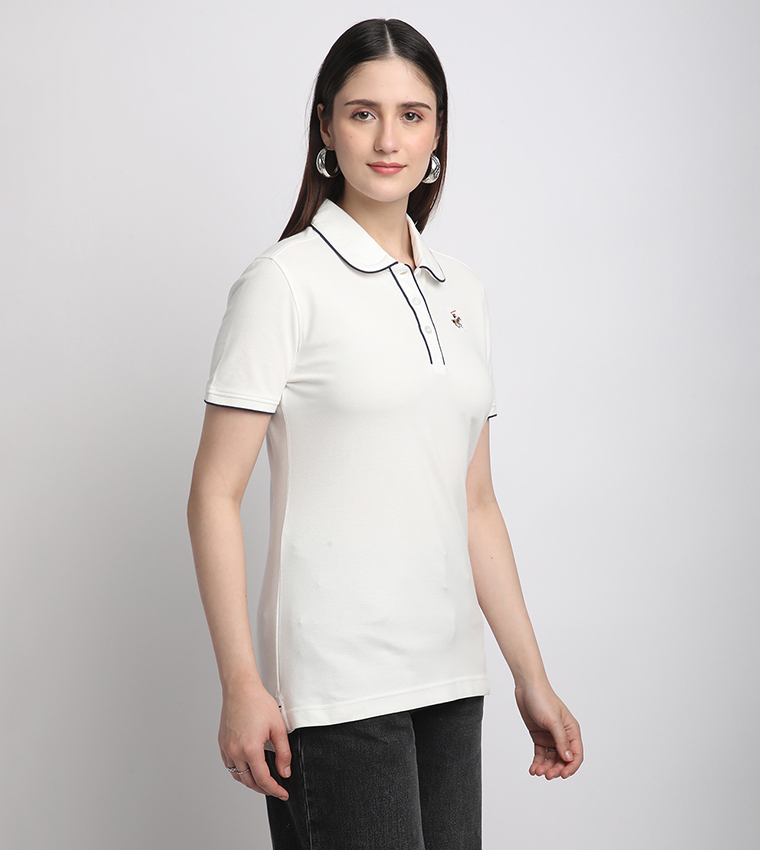 Logo Detail Short Sleeves Polo T-Shirt