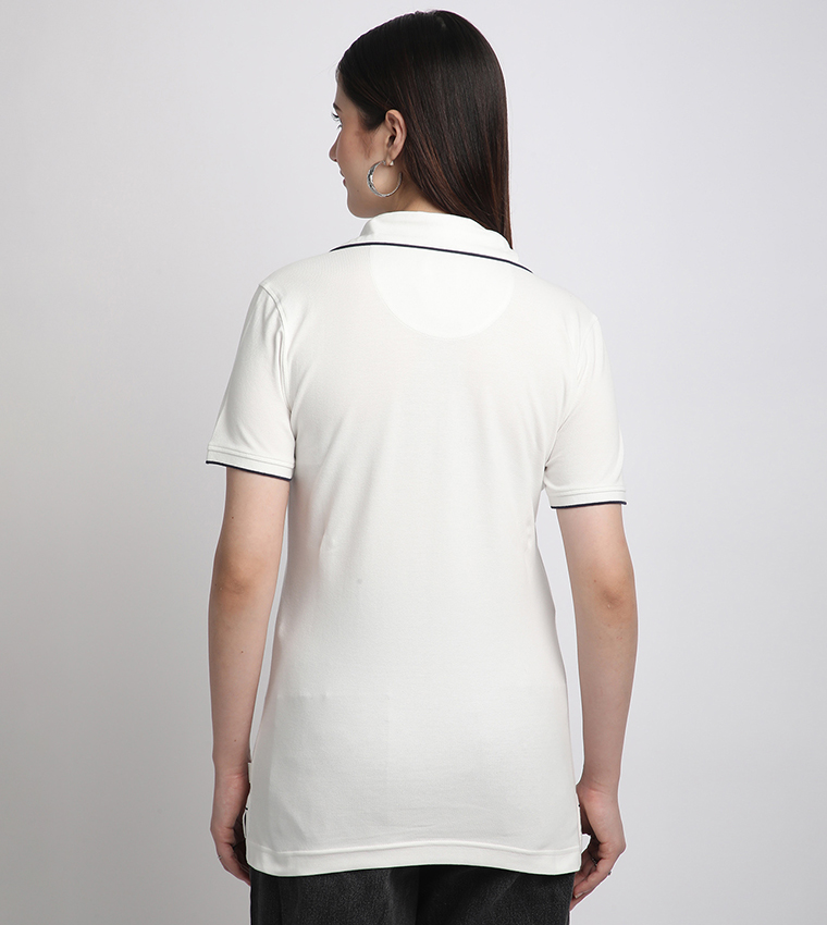 Logo Detail Short Sleeves Polo T-Shirt