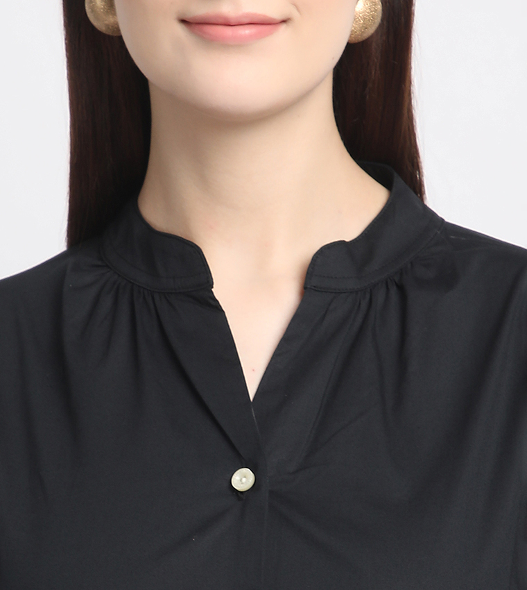 Tie Waist Long Sleeves Shirt Dress